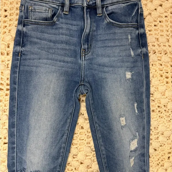 Kancan Women's Blue Distressed Jeans. #17 - Image 2