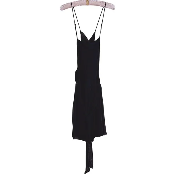 Ted Baker Silk Sequin Beaded Mini Dress Womens M Black Cocktail Old Hollywood - Image 7