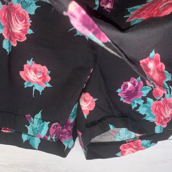As U Wish black floral strapless romper shorts womens size L juniors - Image 4