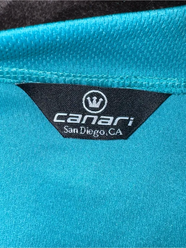 Women’s Canari Polo Black & Blue Short Sleeve Cycling Jersey Top Medium - Image 7
