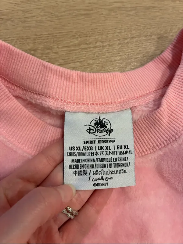 Disney Parks Adult Piglet Spirit Jersey Pink Fleece Pooh Size XL - Image 3