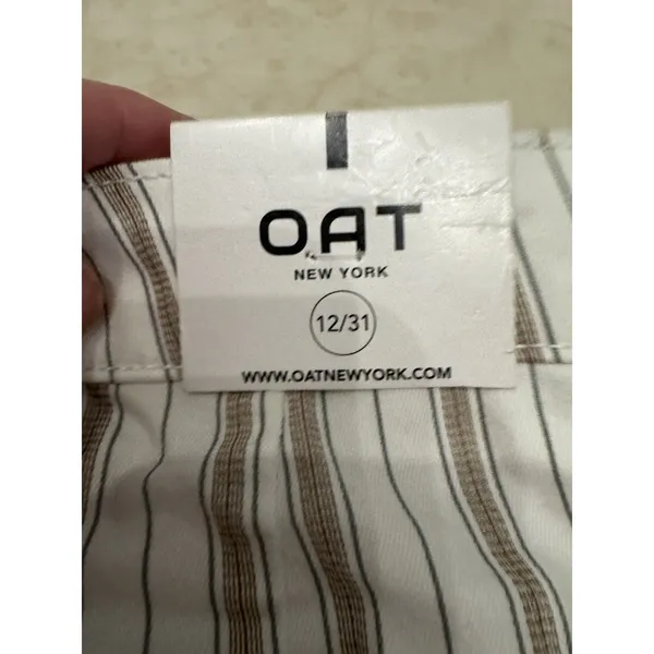 OAT High Rise Baby Wide Patch Pocket Pants Size 12 / 31 Striped - Image 4