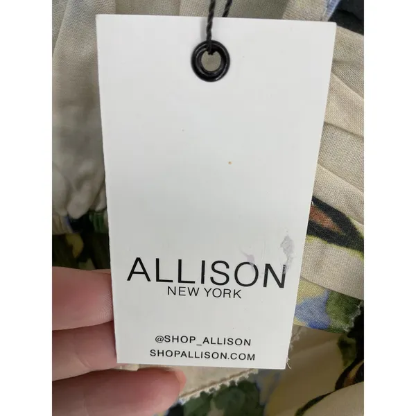 Allison New York Womens Everly Maxi Dress Green Ikat Cutout Small - Image 6