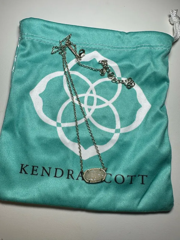Kendra Scott White Drusy Gold Necklace - Image 3