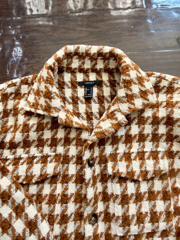 Forever 21 Houndstooth Shacket Jacket S - Image 5