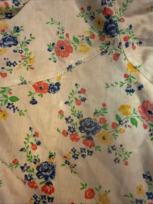 Vintage 1970s Womens Wrangler Floral Western Shirt M Flaws - Image 12