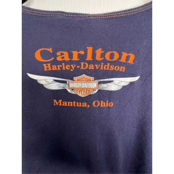 Harley Davidson Graphic Short Sleeve T-Shirt With Leather Strands - Image 5