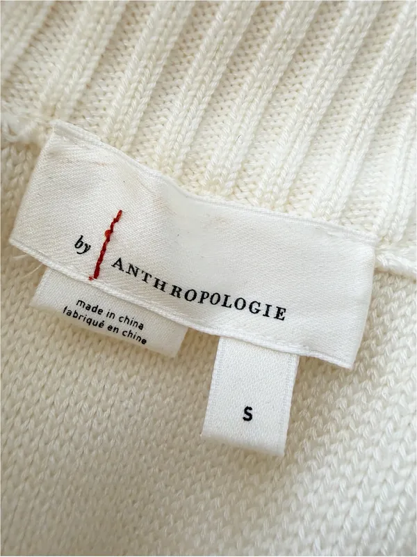Anthropologie by English Factory Quarter zip Knit Sweater pocket front Size S - Image 13