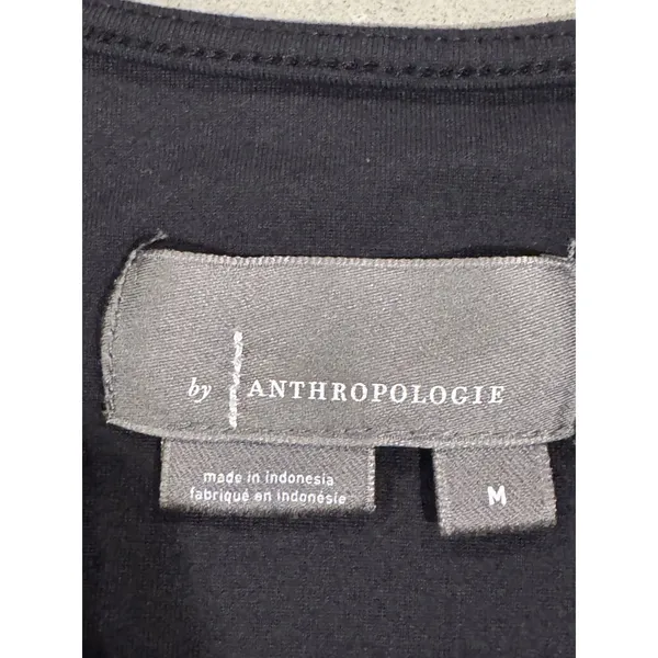 Anthropologie Ruched‎ Cowl Neck Sleeveless Tank Top Black Women's Size M - Image 5