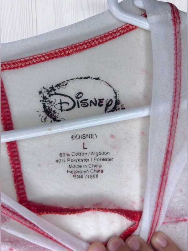DISNEY Mickey Mouse Poses White & Red Contrast Stitch Long Sleeve Shirt - Image 6