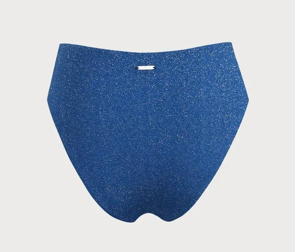 Berlook Blue Lurex High Waisted Bikini Bottom ONLY 60 - Image 8