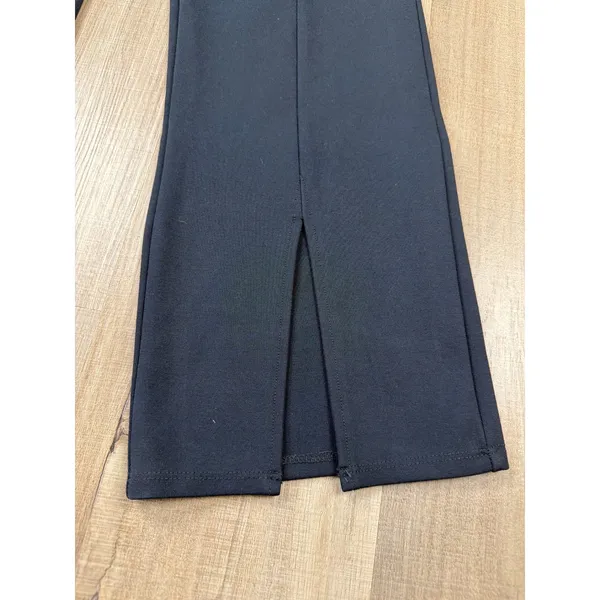 Abercrombie & Fitch Black Pintuck Front Slit Flare Pants Womens Size M High Rise - Image 6