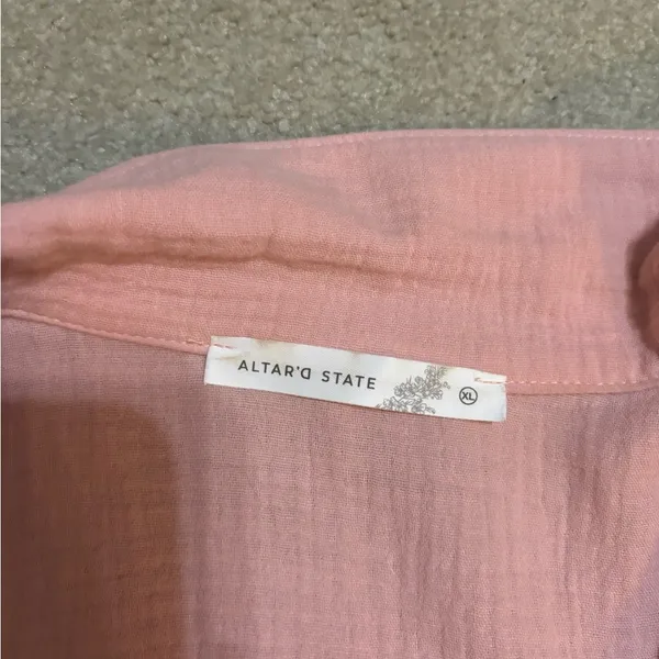 Altar'd State Pink Button-Up Women's Top - Image 2