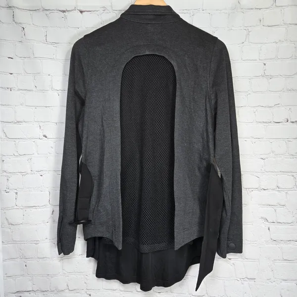 Cabi Charcoal Gray Mesh Back Jacket Womens Size Small Moto Style‎ 3184 - Image 4