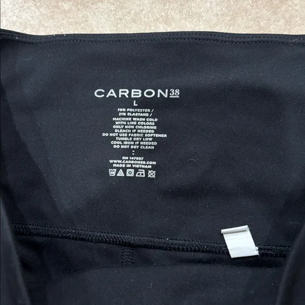 Carbon 38 Black High-Waisted Biker Shorts - Image 2