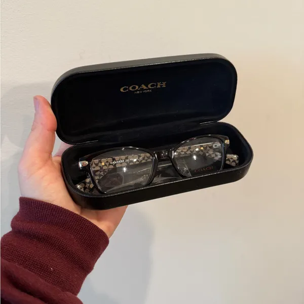 Coach Black Patterned Eyeglasses - Image 4