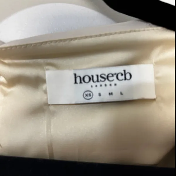 HOUSE OF CB LARIA Ecru Vegan Leather Maxi Dress Size XS - Image 4