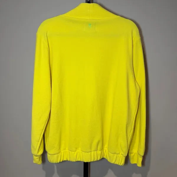 Dudley‎ Stephens Baldwin Mock Neck Turtleneck Sweatshirt Sunshine Yellow Medium - Image 3