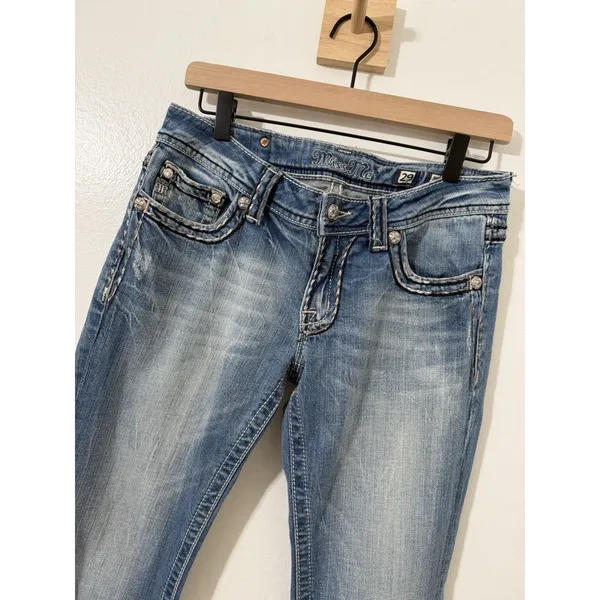 Miss Me Jeans Bootcut Size 29 Med Wash Fade Style # J55014B32 Y2K Western Retro - Image 2