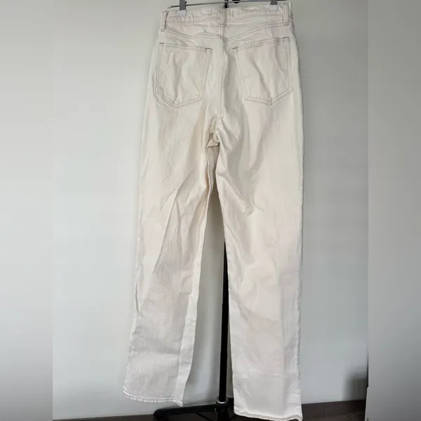 Abercrombie & Fitch The 90’s Straight Ultra High Rise Curve Love 10‎ Long Cream - Image 7