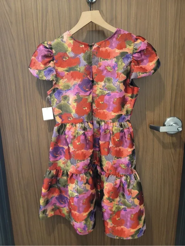Chelsea28 New Puff Sleeve Jacquard Minidress Coastal Cowgirl Fairy Sm - Image 6