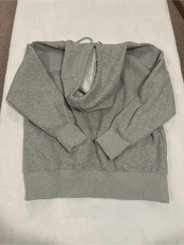 Cozy Heather Gray Oversized Pullover Hoodie - Image 2