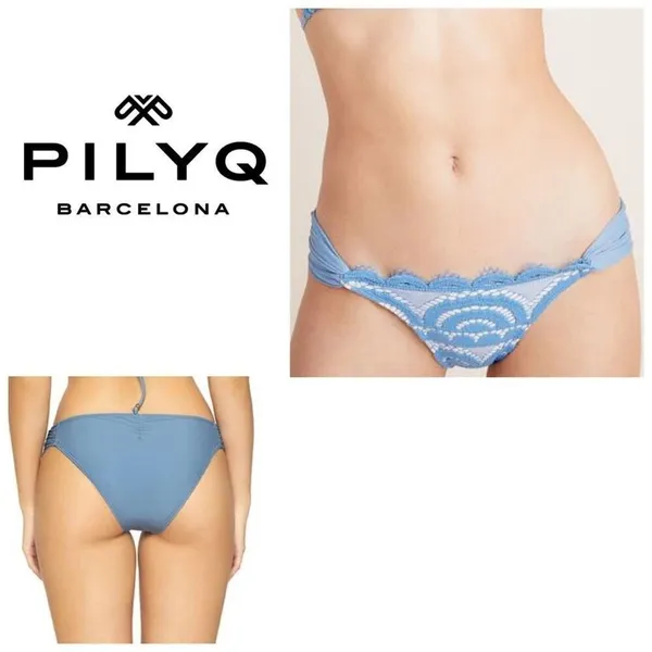 New. Pilyq sky blue lace bikini bottoms. Size small. Retails $76. NWOT - Image 5