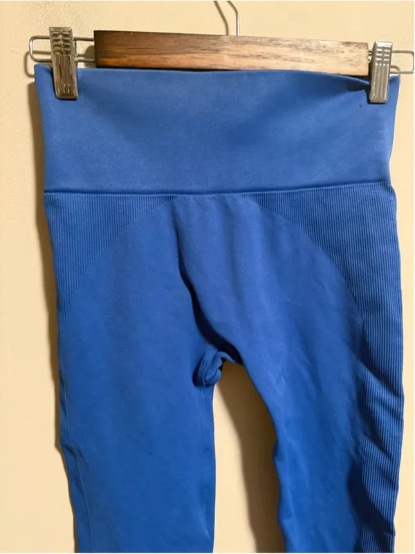 SET ACTIVE SculptFlex Cobalt Blue Onyx Legging- Size Small - Image 2