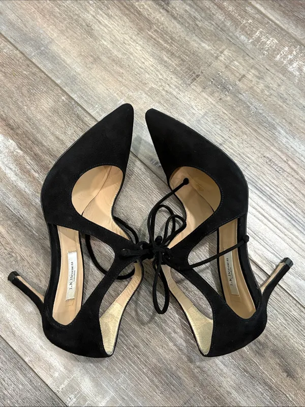 LK Bennett Black Suede Loren Pumps Princess Kate - Image 5