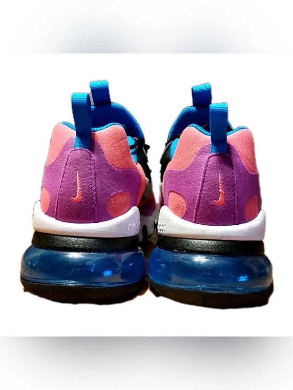 Nike Air Max 270 React GS Hyper Pink 7Y/8.5W Athletic Running Walking Sneakers - Image 8