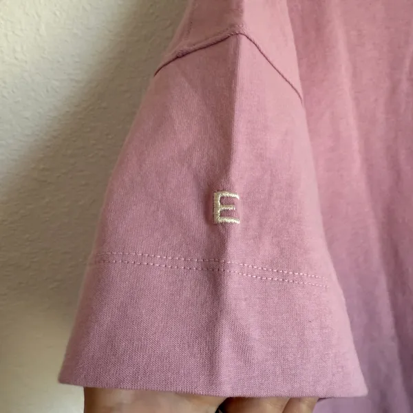 NWT Everlane The Oversized Rugby Polo Shirt Pink Purple‎ Organic Cotton XS - Image 5