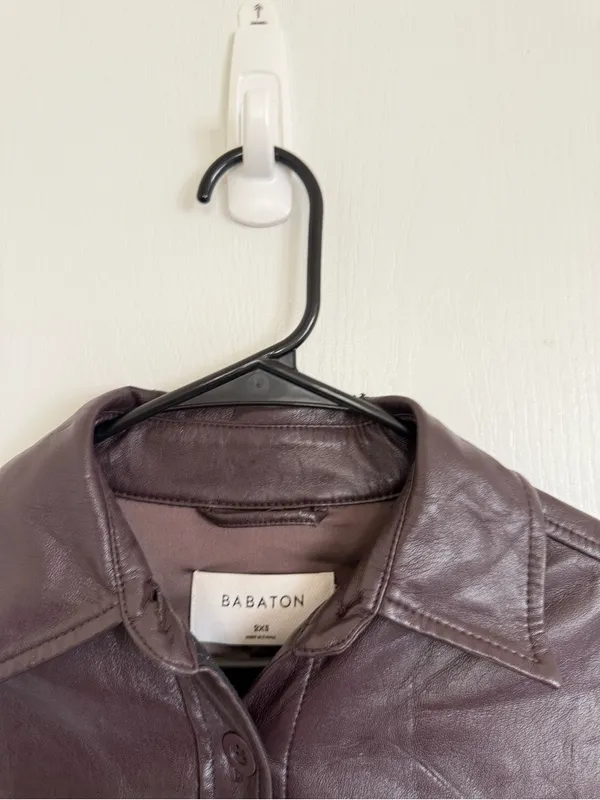 Aritzia Babaton Pelli Shirt Jacket in Brown - Image 4