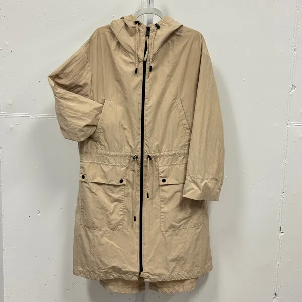 Zara Water Repellent Parka Tan Khaki Longline Hooded Utility Jacket 0518/046/710 - Image 2