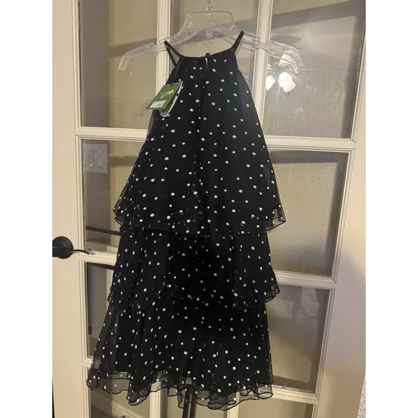 Kate spade new york x Target Black/White Mini‎ Polka Dot Tiered Mini Dress L NWT - Image 2