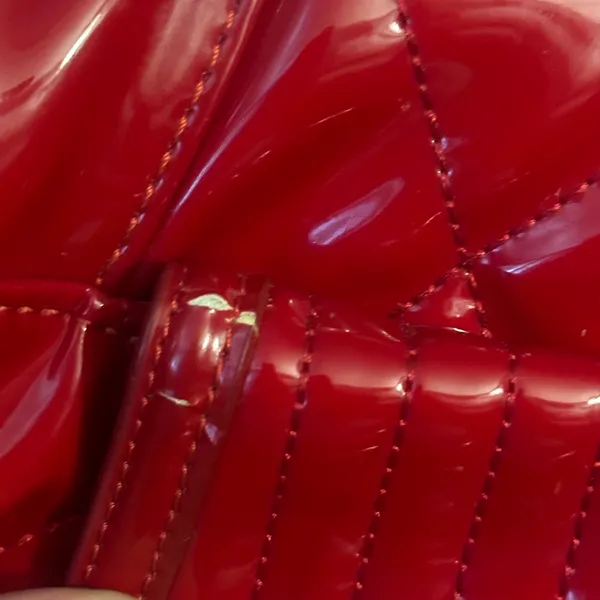 Coach Poppy Glossy Red Quilted Patent Leather Bag - Image 14
