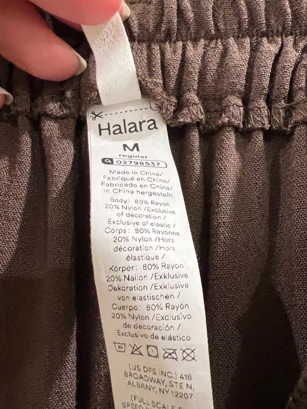 Halara Wide‑Leg Lightweight Pants – Brown – Size M - Image 3