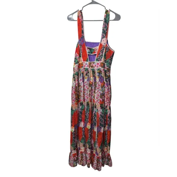 Anthropologie Square Neck Maxi Dress Size 12 - Image 9