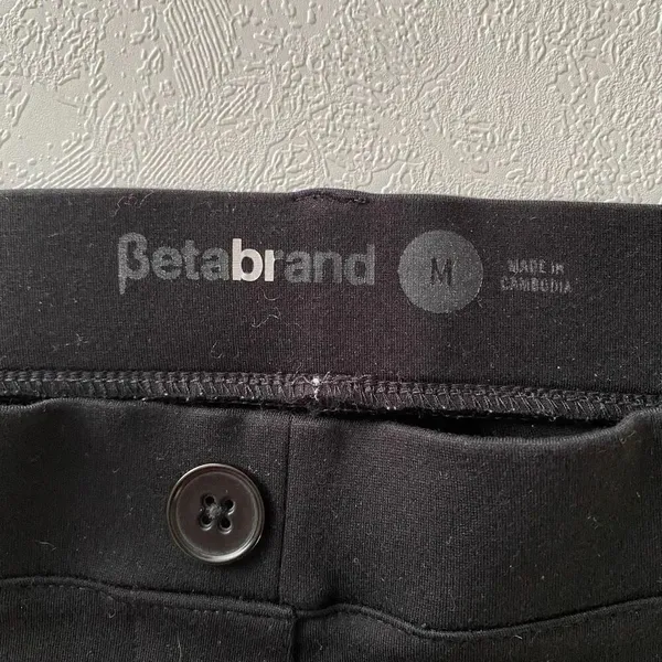 BetaBrand Classic Black Wide Leg Dress Pants Women’s Medium - Image 4