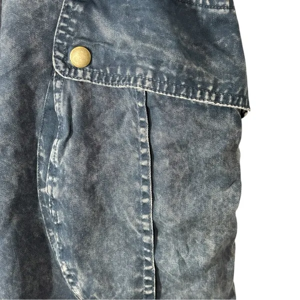 Young Fabulous & Broke Clyde Tencel Cargo Pants Small Blue Grey Cropped - Image 6