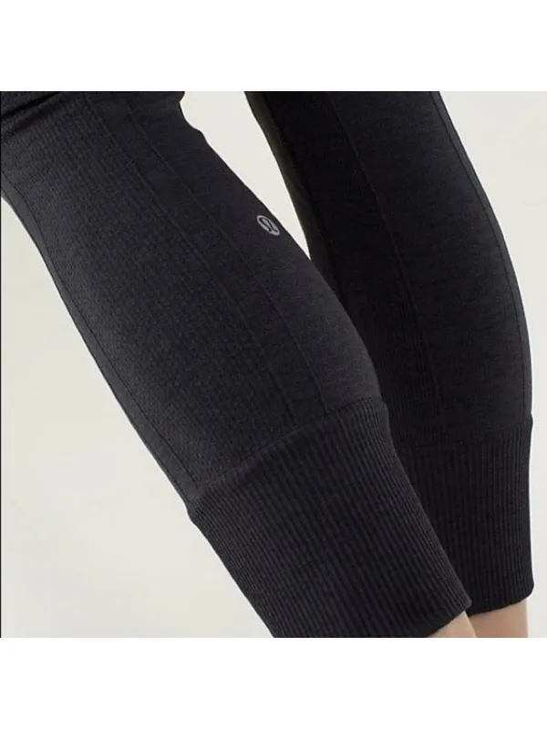 Lululemon Ebb to Street Legging 4 Heathered Black Seamless Mid Rise - Image 2