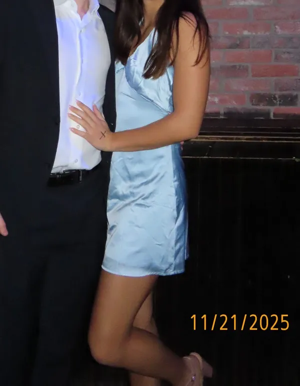 Peppermayo Mini Dress Blue Halter - Image 3