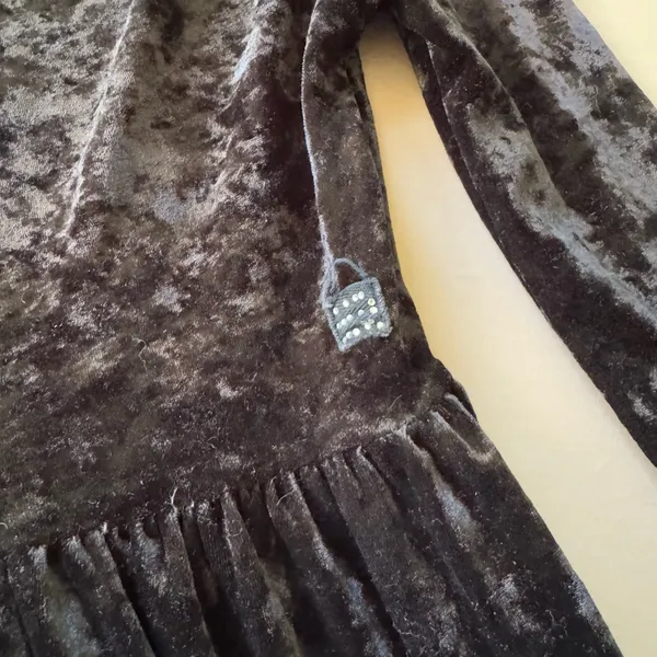 Vintage Sofia Rye Paris Tiered Velvet Dress - Image 4