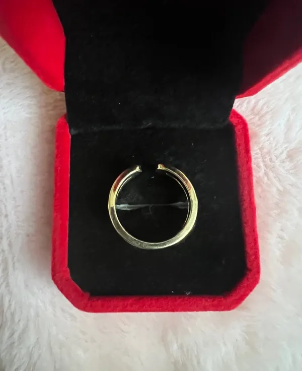 Gorgeous Golden Gemstone Adjustable Ring Size 7 - Image 3