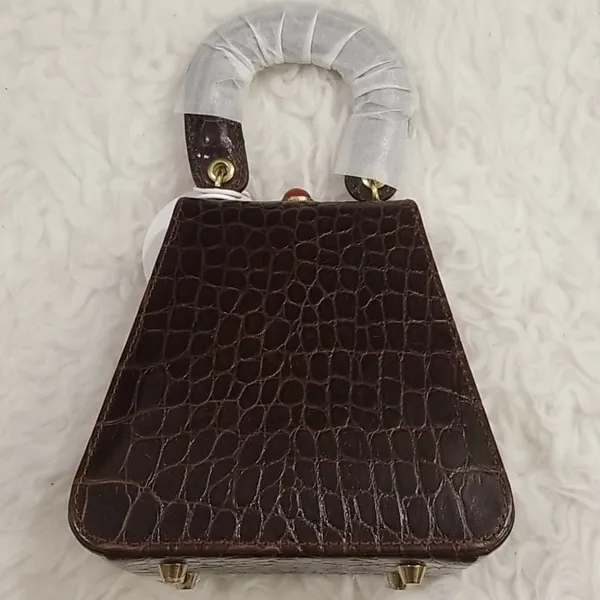 💕STAUD💕 Kenny Bag Brown Crocodile Embossed - Image 15