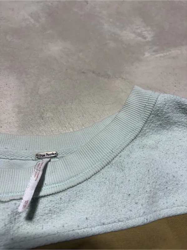 Free people jordan colorblock Two-Tone Olive & mint Pullover Sweater XS - Image 5