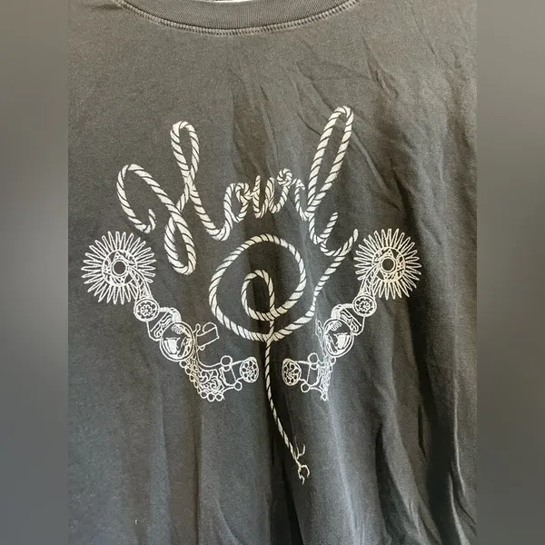 Howdy Crop Boyfriend Tee In Vintage Black - Image 3