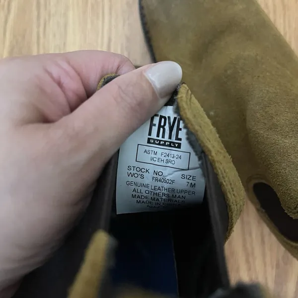 FRYE supply wheat brown oil resistant ankle slip on chelsea boot size 7 fr40502f - Image 7