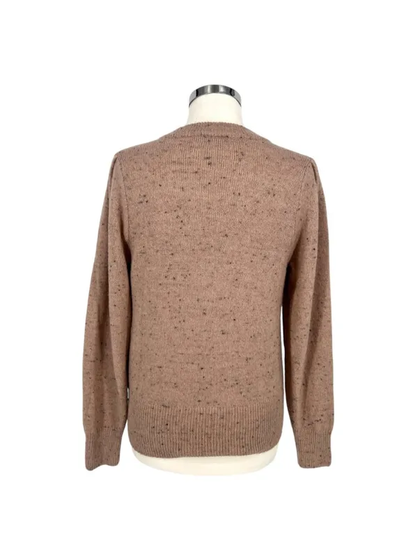 Madewell Donegal Westgate V-Neck Sweater Wool Blend Beige Size Medium - Image 6
