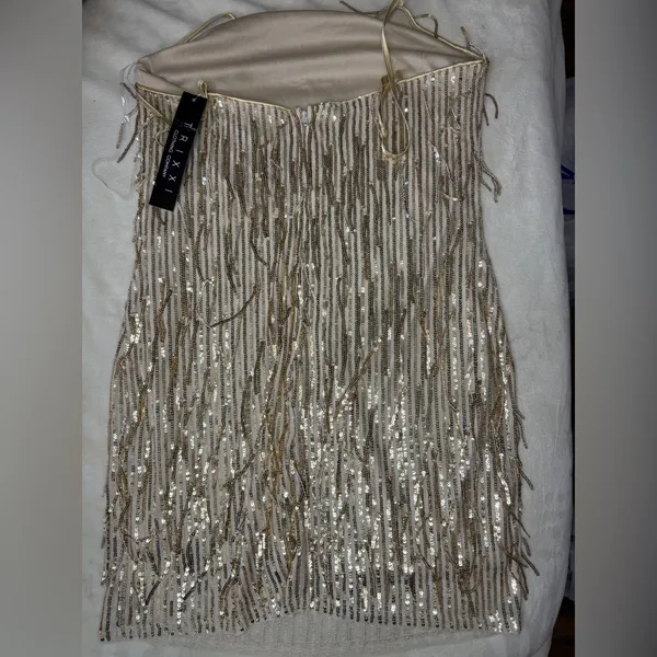 Trixxi Gold Sequin Slip Mini Dress - Image 4