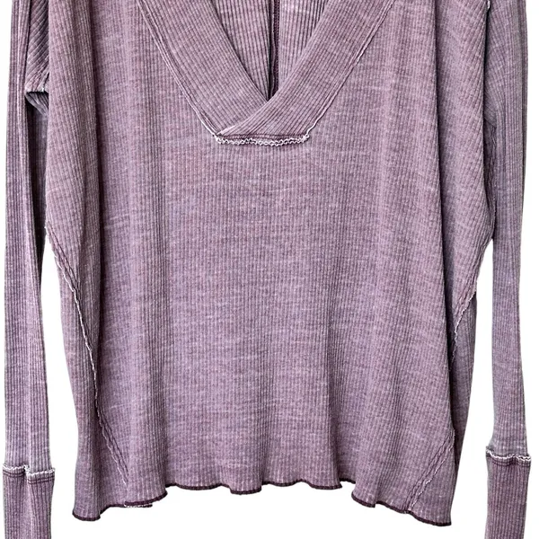 We The Free People Ocean View S Purple Oversized Boho Sweater - Image 4